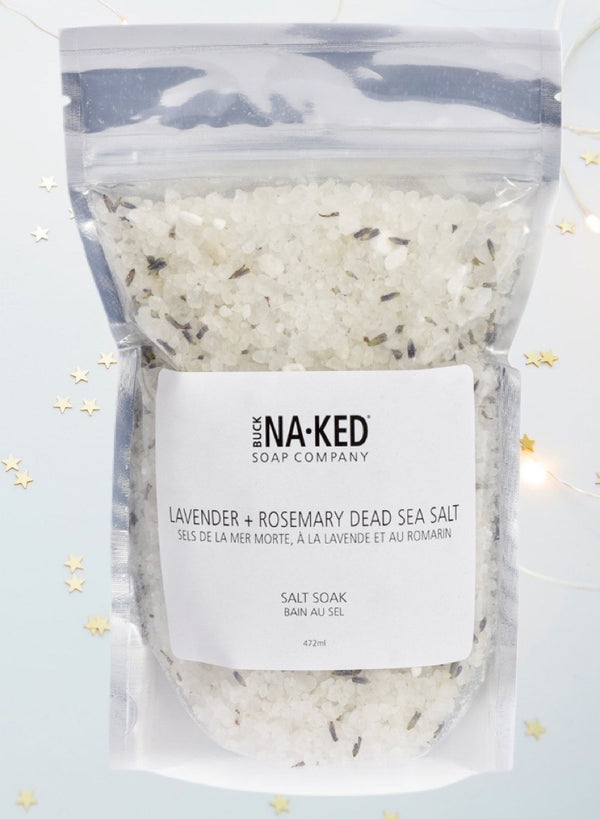 Buck Naked Soap Company Lavender + Rosemary Dead Sea Salt Soak