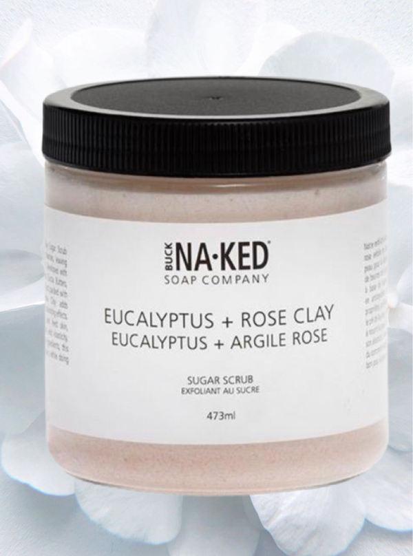 Buck Naked Soap Company Eucalyptus + Pink Clay Sugar Scrub